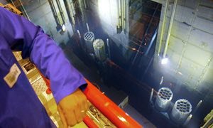 Radioactive nuclear waste on the way to being reprocessed at Sellafield